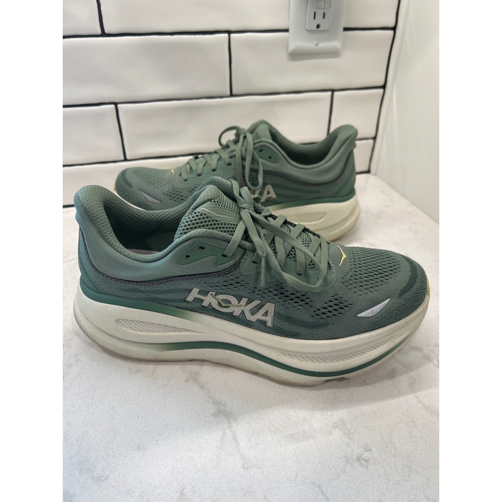 Hoka One One Bondi 9.5 Sea Moss Eucalyptus Men's Running Shoe Cushion Sneaker